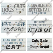 Load image into Gallery viewer, Funny Hanging Cat Wooden Signs
