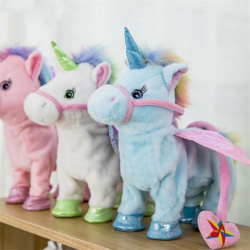 Cutie Cub Unicorn Walking Plush Toy with Music