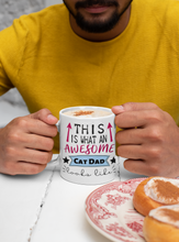 Cargar imagen en el visor de la galería, Awesome Cat Dad Coffee Mug Fathers Day #2022
