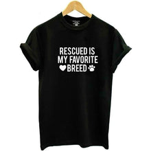 Cargar imagen en el visor de la galería, Rescued Is My favorite Breed T shirt
